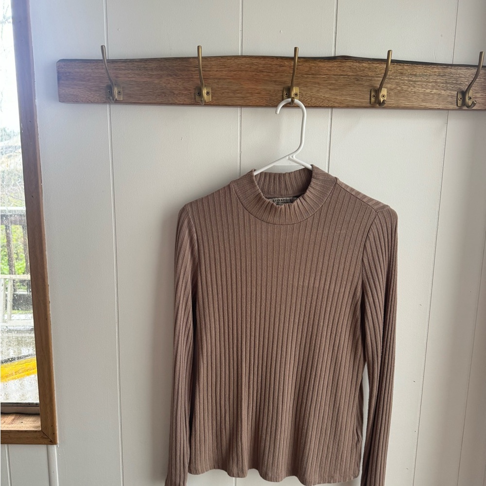 Women's Ribbed Sweater - Brown